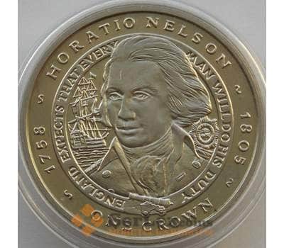Монета Фолклендские острова 1 крона 2006 КМ101 BU Нельсон арт. 13649