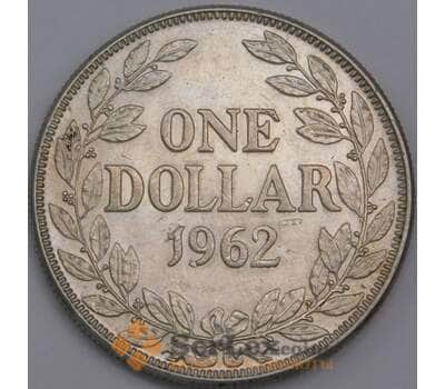Либерия монета 1 доллар 1962 КМ18 aUNC арт. 42721