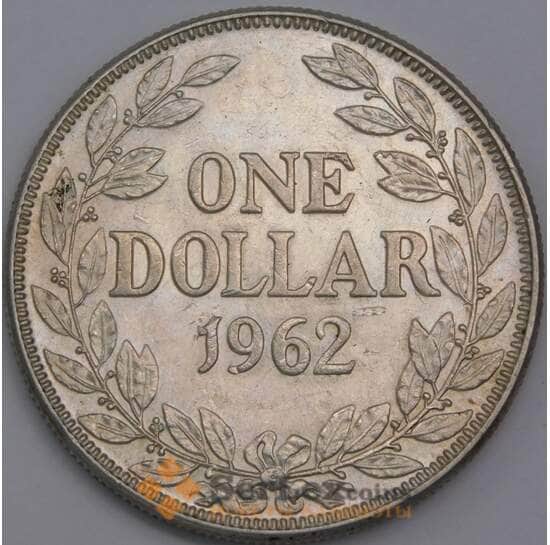Либерия монета 1 доллар 1962 КМ18 aUNC арт. 42721