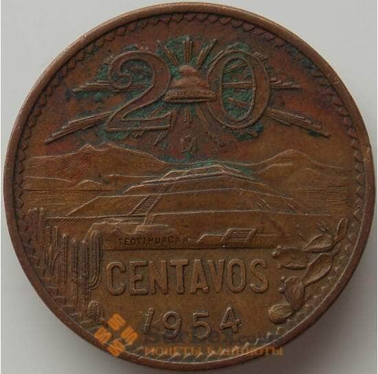 Мексика 20 сентаво 1943-1955 КМ439 VF арт. 11821