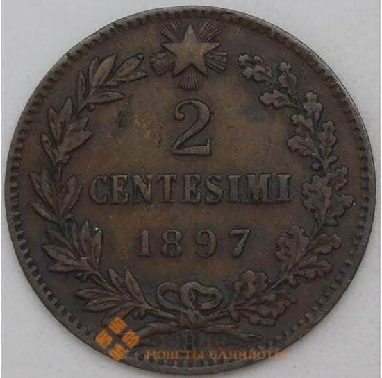 Италия 2 чентезимо 1897 КМ30 XF арт. 28927