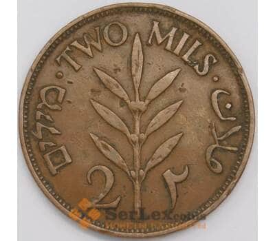 Монета Палестина 2 милс 1927 КМ2 VF арт. 40535