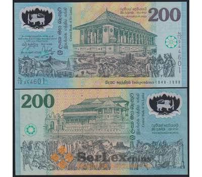 Шри-Ланка банкнота 200 рупий 1998 Р114 UNC арт. 48365