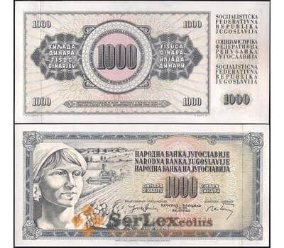 Банкнота Югославия 1000 Динар 1974 Р86 UNC арт. 22055