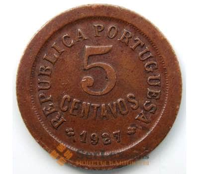 Монета Португалия 5 сентаво 1927 КМ572 VF+ арт. 5795