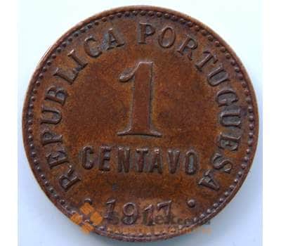 Монета Португалия 1 сентаво 1917 КМ565 XF арт. 5797