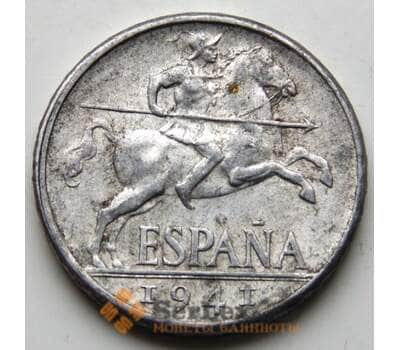 Монета Испания 10 сентимо 1941 КМ766 VF арт. 5823