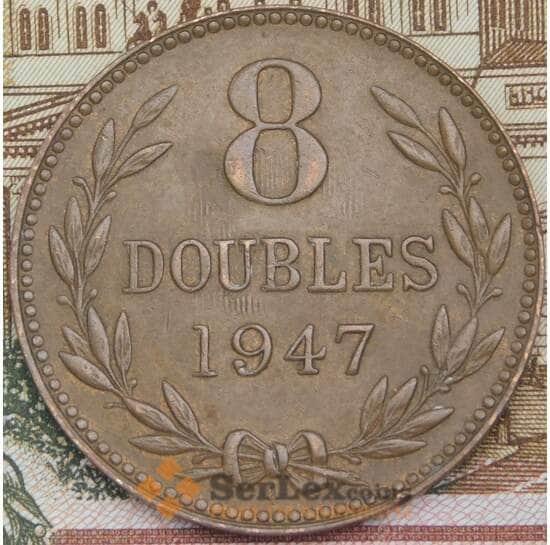 Гернси 8 дублей 1947 КМ14 XF арт. 5865