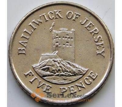 Монета Джерси 5 пенсов 2003 КМ105 AU арт. 6061