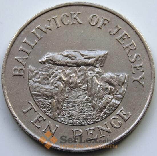 Джерси 10 пенсов 1983-1990 КМ57.1 XF арт. 6058