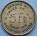 Монета Бельгийское Конго 5 франков 1947 КМ29 VF арт. 6066