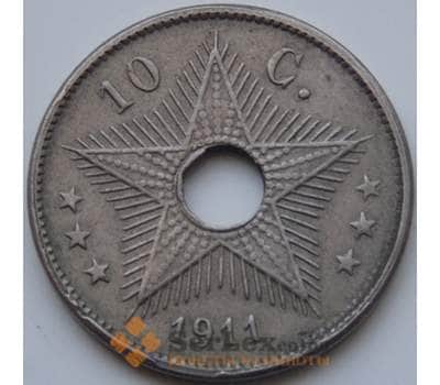 Монета Бельгийское Конго 10 сантимов 1911 КМ18 VF арт. 6067