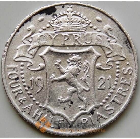 Кипр 4 1/2 пиастра 1921 КМ15 VF- Серебро арт. 6126