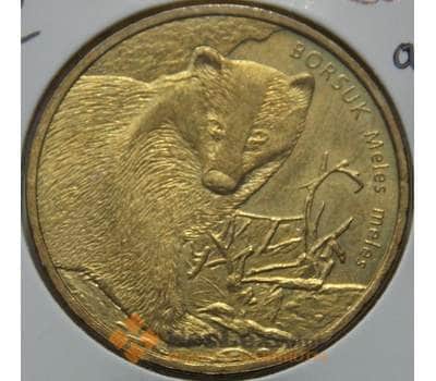 Монета Польша 2 злотых 2011 Y762 aUNC Барсук арт. 6043