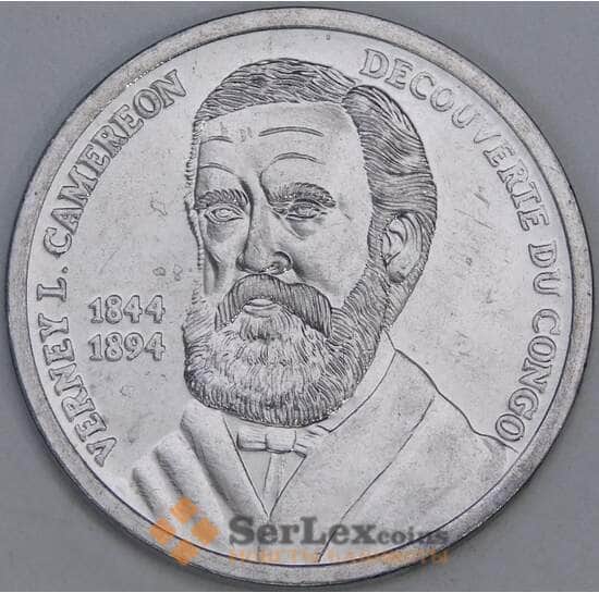 Конго 50 сентимо 2002 КМ123 UNC Верни Ловетт Кэмерон арт. 6140 Конго 50 сентимо 2002 КМ123 UNC Верни Ловетт Кэмерон арт. 6140