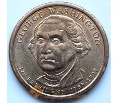 Монета США 1 доллар 2007 D 1-й президент США Джордж Вашингтон  КМ401 aUNC арт. 6335
