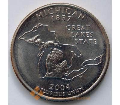 Монета США 25 центов 2004 D Серия: "Штаты", Штат: Мичиган КМ355 aUNC арт. 6462