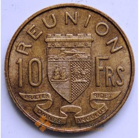 Реюньон 10 франков 1955 КМ10 XF арт. 6328