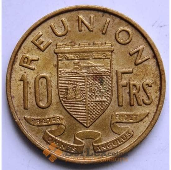 Реюньон 10 франков 1964 КМ10 XF арт. 6329