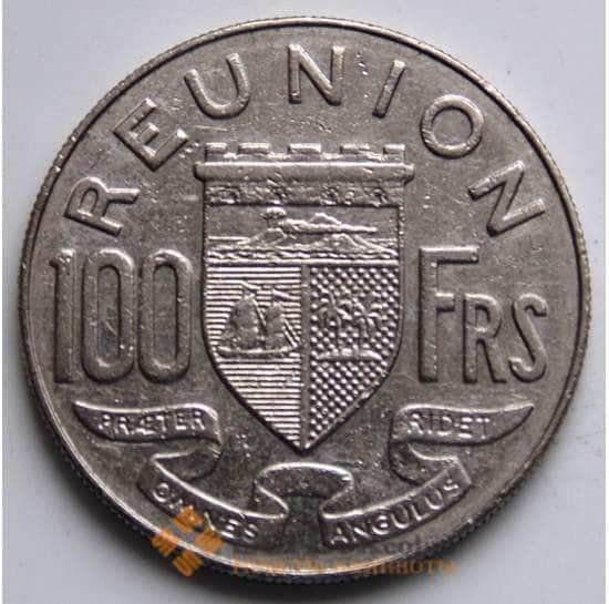 Реюньон 100 франков 1964 КМ13 XF арт. 6330