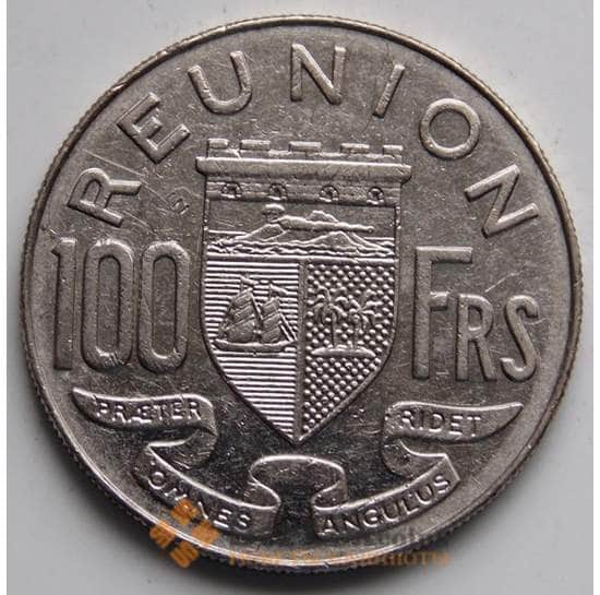 Реюньон 100 франков 1964 КМ13 XF арт. 6331