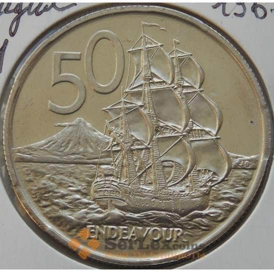 Новая Зеландия 50 центов 1967 КМ37.1 Proof Корабль арт. 6216