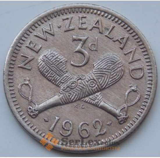 Новая Зеландия 3 пенса 1956-1965 КМ25.2 XF арт. 6220