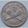 Новая Зеландия 3 пенса 1956-1965 КМ25.2 XF арт. 6220