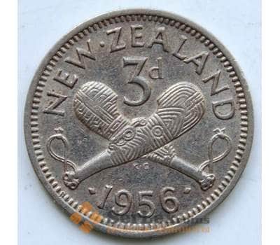 Монета Новая Зеландия 3 пенса 1956 КМ25.2 XF арт. 6222
