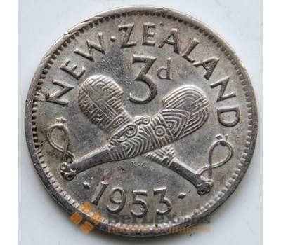 Монета Новая Зеландия 3 пенса 1953 КМ25.1 XF арт. 6226