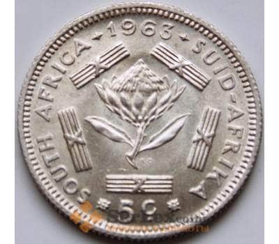 Монета Южная Африка ЮАР 5 центов 1963 КМ59 UNC Серебро арт. 7561