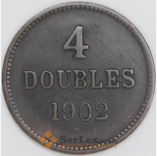 Гернси 4 дубля 1902 Н КМ5 VF арт. 6230 Гернси 4 дубля 1902 Н КМ5 VF арт. 6230