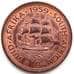 Монета Южная Африка ЮАР 1 пенни 1959 КМ46 AU Корабль арт. 6209
