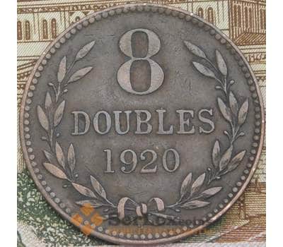 Монета Гернси 8 дублей 1920 КМ14 XF арт. 6227