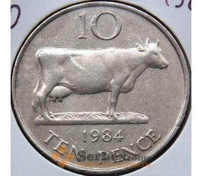 Монета Гернси 10 пенсов 1984 КМ30 VF арт. 6235