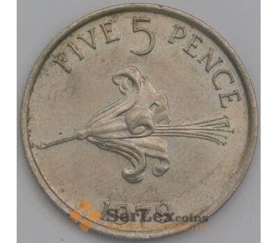 Монета Гернси 5 пенсов 1979 КМ29 XF арт. 6236