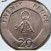 Монета Гибралтар 20 пенсов 2010 КМ1083 VF арт. 6245
