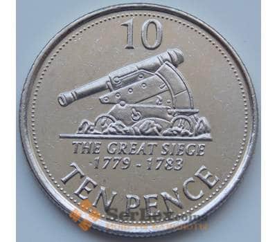 Монета Гибралтар 10 пенсов 2012-2013 КМ1102 XF арт. 6246