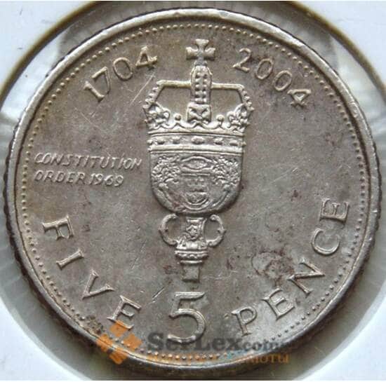 Гибралтар 5 пенсов 2004 КМ1049 VF арт. 6247
