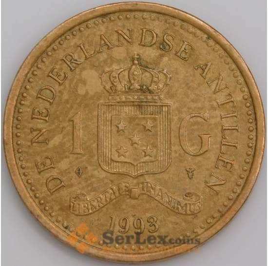Нидерландские Антиллы монета 1 гульден 1993 КМ37 XF арт. 47674