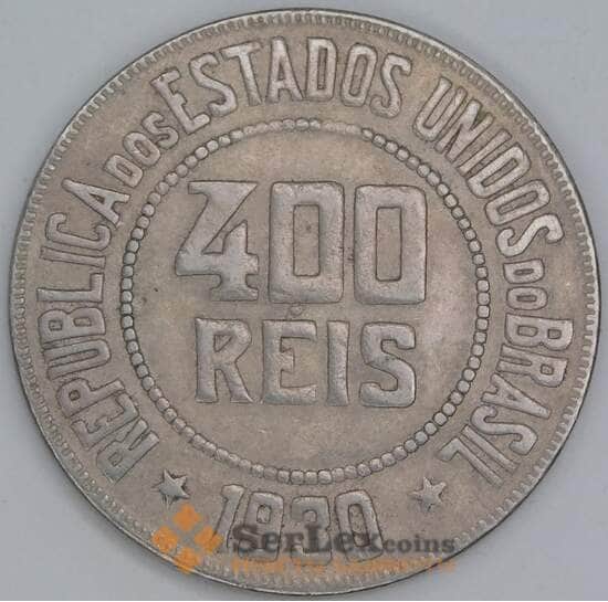 Бразилия 400 реалов 1930 КМ520 VF арт. 56345