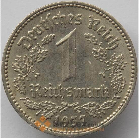 Германия 1 марка (рейхсмарка) 1937 D КМ78 aUNC (J05.19) арт. 14780