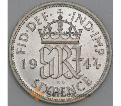 Великобритания 6 пенсов 1944 КМ852 aUNC арт. 56218