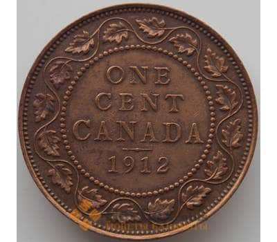Монета Канада 1 цент 1912 КМ21 VF+ арт. 11659