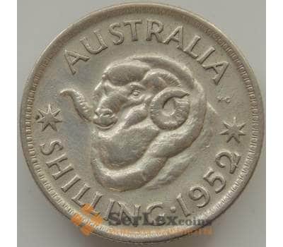 Монета Австралия 1 шиллинг 1950-1952 КМ46 XF арт. 11451