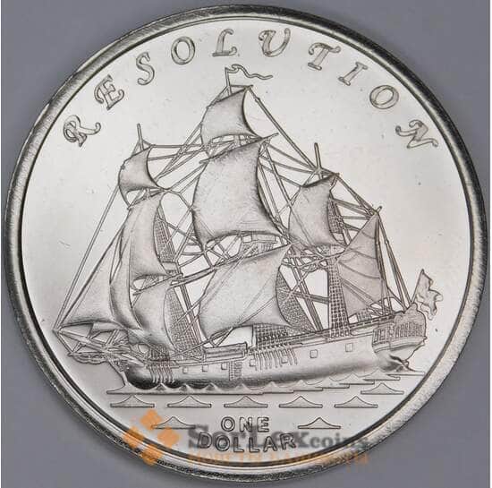 Гилберта острова (Кирибати) 1 доллар 2014 Корабль Resolution Резолюшн арт. 54982