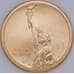 Монета США 1 доллар 2019 UNC Американские инновации Дэлавер Двор P арт. 17623