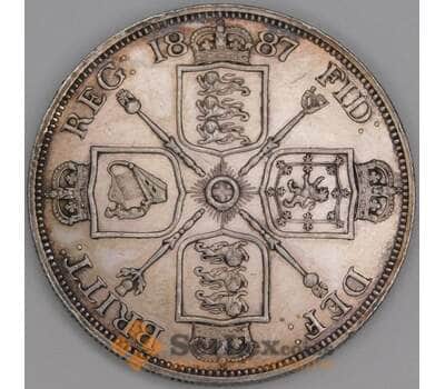 Монета Великобритания 4 шиллинга (2 флорина) 1887 КМ763 XF  арт. 16028