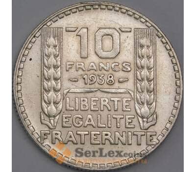 Монета Франция 10 франков 1938 КМ878 XF арт. 40621
