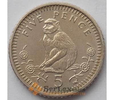 Монета Гибралтар 5 пенсов 2001 КМ775 aUNC (J05.19) арт. 15564